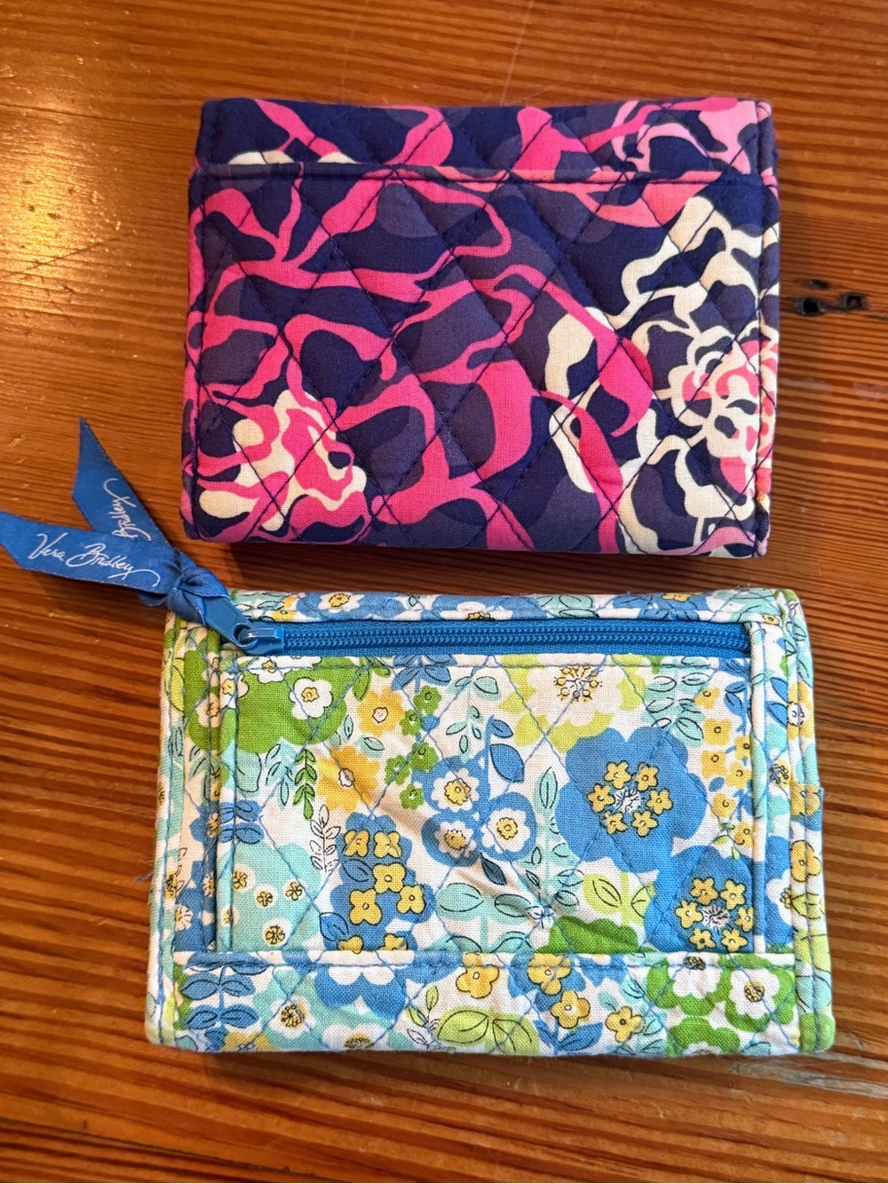 TWO VERA BRADLEY Quilted Trifold Wallets Floral Print - Picture 2 of 9